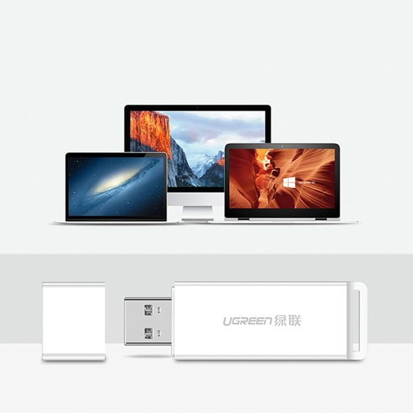 TF SD atmiņas karšu lasītājs zem USB 3.0 balts