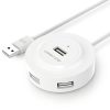 4in1 centrmezgla izplatītāja adapteris USB no 2.0 līdz 4x USB-A 480MB/s 1m balts