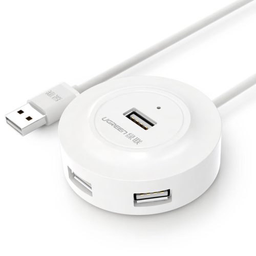 4in1 centrmezgla izplatītāja adapteris USB no 2.0 līdz 4x USB-A 480MB/s 1m balts
