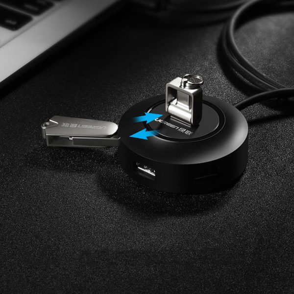 4in1 centrmezgla izplatītāja adapteris USB no 2.0 līdz 4x USB-A 480MB/s 1m balts