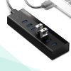 7in1 centrmezgla izplatītājs USB-A adapteris līdz 7x USB-A 5GB/s melns