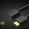HDMI 2,0 4k 1m melna kabeļa pagarinājums