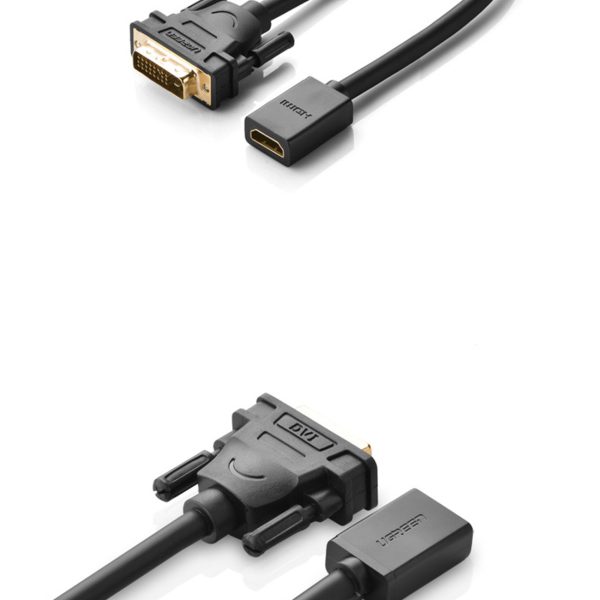 Adaptera adapteris no HDMI (sievietes) līdz DVI (vīrietis) 0,15 m melns