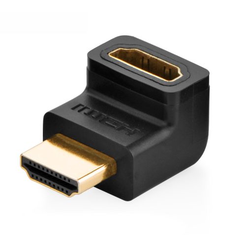 Leņķa spraudņa adapteris HDMI melnajai kontaktligzdai