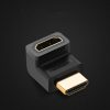 Leņķa spraudņa adapteris HDMI melnajai kontaktligzdai