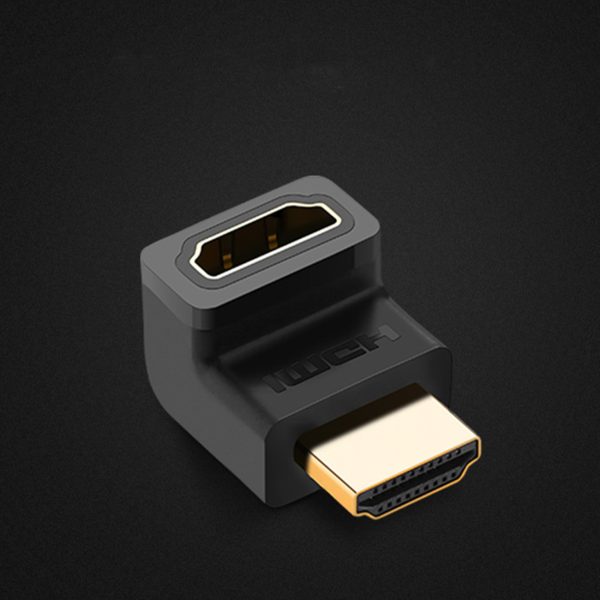 Leņķa spraudņa adapteris HDMI melnajai kontaktligzdai