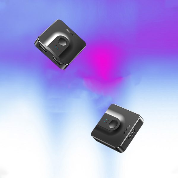 Slēdzis slēdzis HDMI izplatītājs - 2x HDMI 4K 60Hz melns