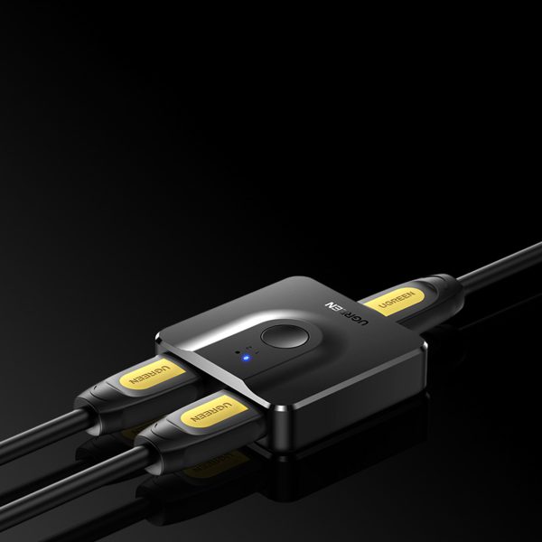 Slēdzis slēdzis HDMI izplatītājs - 2x HDMI 4K 60Hz melns