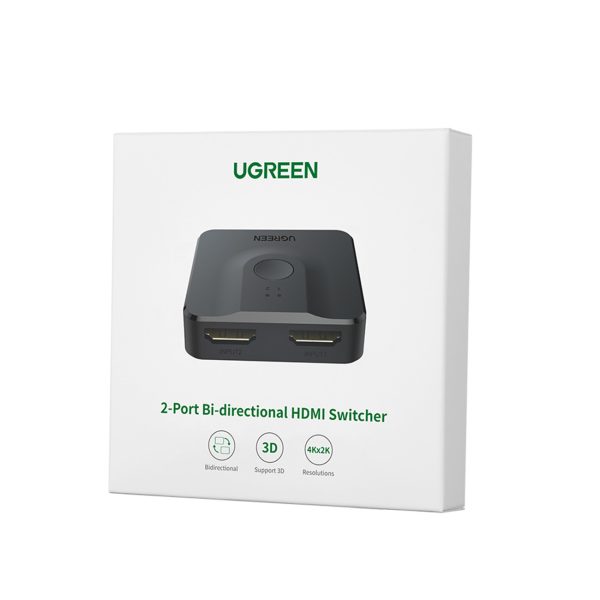 Slēdzis slēdzis HDMI izplatītājs - 2x HDMI 4K 60Hz melns