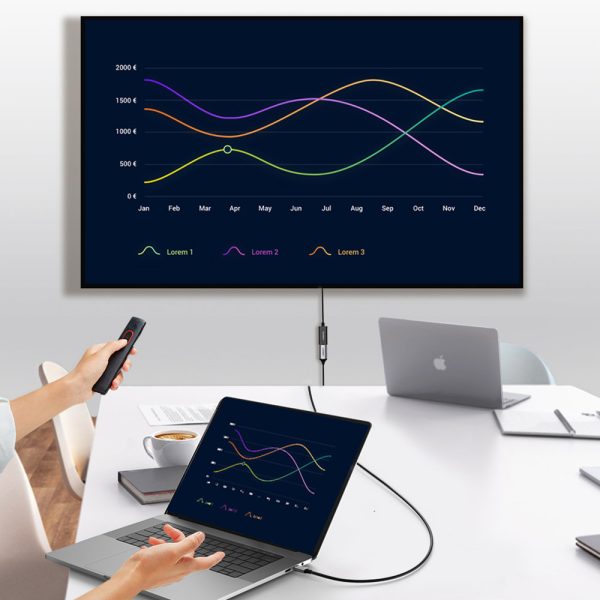 Adaptera adapteris ar DisplayPort (vīrietis) - HDMI (sieviete) 4k 2k melns