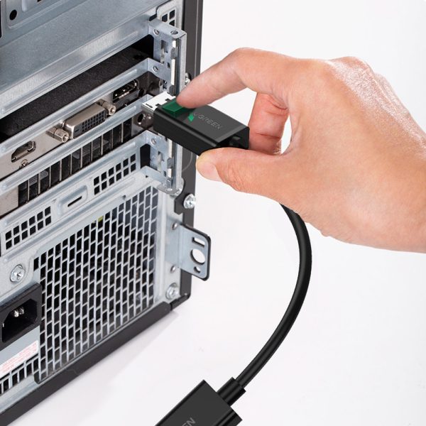 Adaptera adapteris ar DisplayPort (vīrietis) - HDMI (sieviete) 4k 2k melns