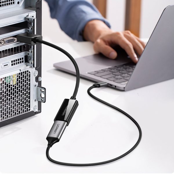 Adaptera adapteris ar DisplayPort (vīrietis) - HDMI (sieviete) 4k 2k melns