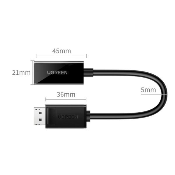 Adaptera adapteris ar DisplayPort (vīrietis) - HDMI (sieviete) 4k 2k melns