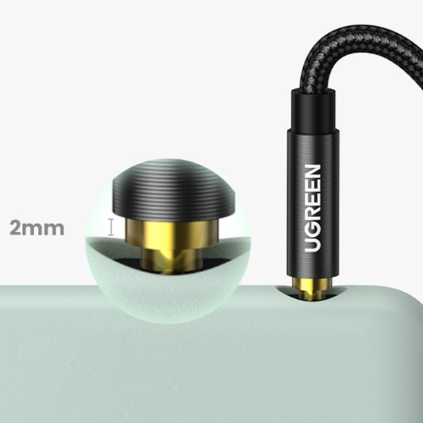 Izturīgs kabeļa aux aux kabelis minijack 3,5 mm 1,5 m zilā krāsā