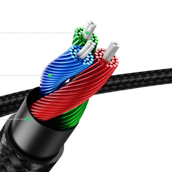 Izturīgs kabeļa aux aux kabelis minijack 3,5 mm 1,5 m zilā krāsā