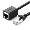 F/UTP Ethernet RJ45 Cat tīkla kabeļa paplašināšanas kabelis. 6 1000MB/s 1m melns