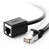 F/UTP Ethernet RJ45 Cat tīkla kabeļa paplašināšanas kabelis. 6 1000MB/s 1m melns