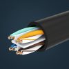 F/UTP Ethernet RJ45 Cat tīkla kabeļa paplašināšanas kabelis. 6 1000MB/s 1m melns