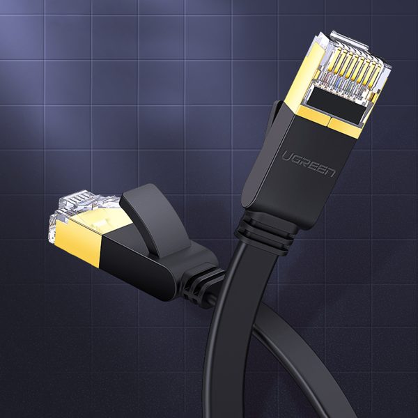 PatchCord U/FTP CAT tiešsaistes tīkla kabelis. 7 10 GB/s 0,5 m melns