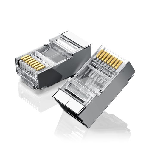 Spraudņa gals RJ45 Twist 8p8c UTP CAT. 6 sudrabs - iestatiet 10 gab.