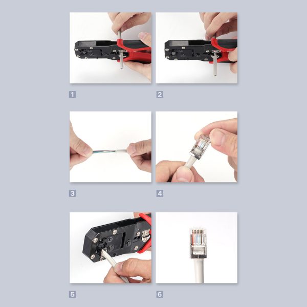 Spraudņa gals RJ45 Twist 8p8c UTP CAT. 6 sudrabs - iestatiet 10 gab.