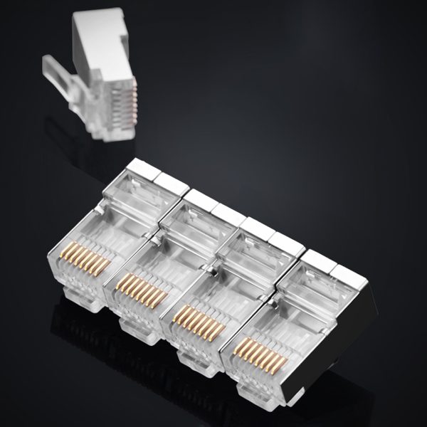 Spraudņa gals RJ45 Twist 8p8c UTP CAT. 6 sudrabs - iestatiet 10 gab.