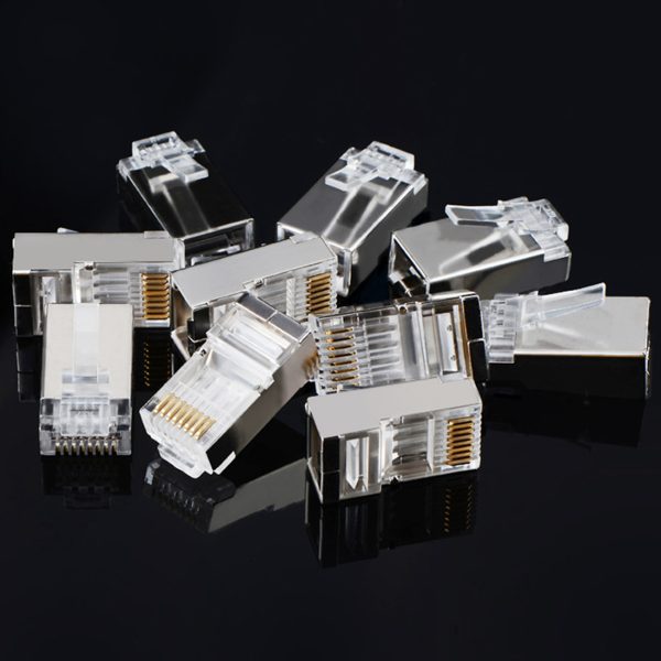 Spraudņa gals RJ45 Twist 8p8c UTP CAT. 6 sudrabs - iestatiet 10 gab.