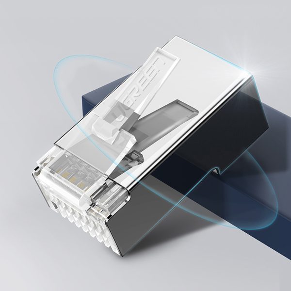Spraudņa gals RJ45 Twist 8p8c UTP CAT. 6 sudrabs - iestatiet 10 gab.