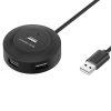 4in1 centrmezgla izplatītājs USB 2.0 adapteris 4x USB-A 480MB/S 1M Black