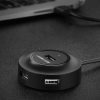 4in1 centrmezgla izplatītājs USB 2.0 adapteris 4x USB-A 480MB/S 1M Black