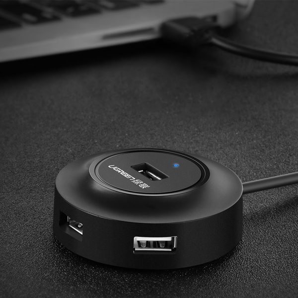 4in1 centrmezgla izplatītājs USB 2.0 adapteris 4x USB-A 480MB/S 1M Black