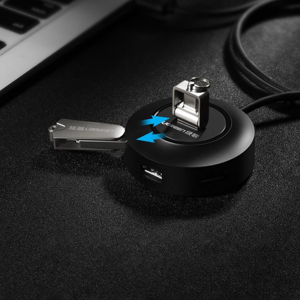 4in1 centrmezgla izplatītājs USB 2.0 adapteris 4x USB-A 480MB/S 1M Black