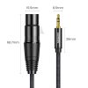 Kabeļu audio kabelis 3,5 mm mini ligzda (vīrietis) - XLR (mātīte) 1m melns