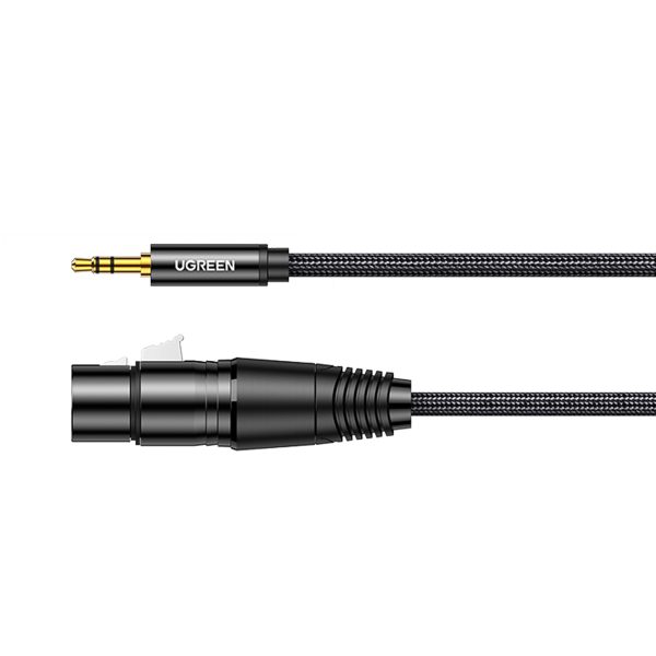 5 mm mini ligzda (vīrietis) - XLR (mātīte) 1m melns