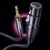 Kabeļu audio kabelis 3,5 mm mini ligzda (vīrietis) - XLR (mātīte) 1m melns