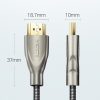 Izturīgs kabelis HDMI 2,0 4K 60Hz pītā 1 m pelēkā krāsā