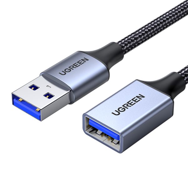 Izturīgs USB kabeļa pagarinājuma kabelis 5GB/s 2m pelēks