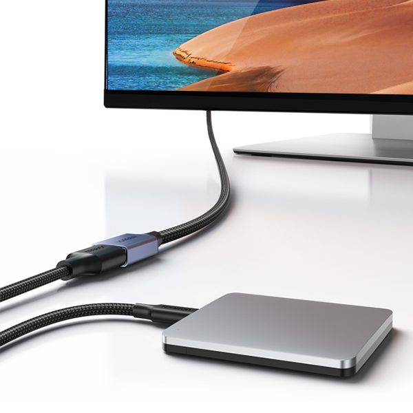 Izturīgs USB kabeļa pagarinājuma kabelis 5GB/s 2m pelēks