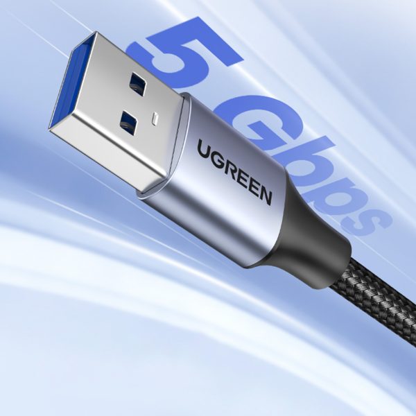 Izturīgs USB kabeļa pagarinājuma kabelis 5GB/s 2m pelēks