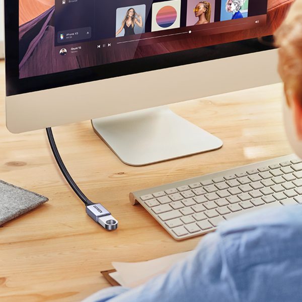 Izturīgs USB kabeļa pagarinājuma kabelis 5GB/s 2m pelēks