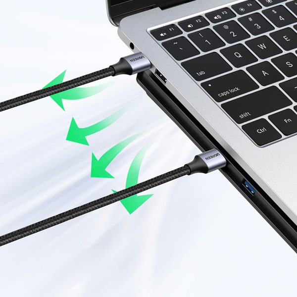 Izturīgs kabelis USB 3,0 5 GB/s 0,5 m pelēkā krāsā
