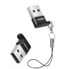 Adaptera adaptera ligzda no USB-C spraudņa uz USB melna