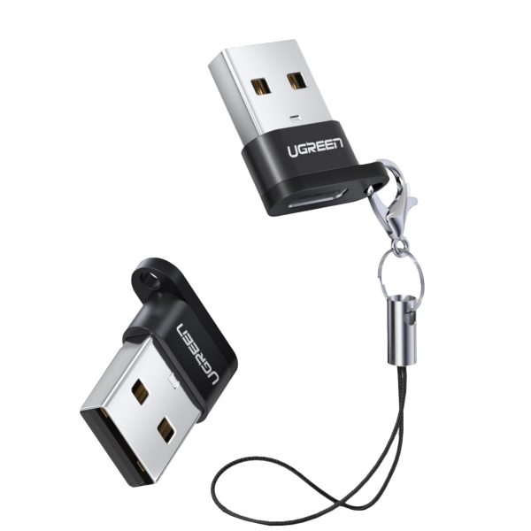 Adaptera adaptera ligzda no USB-C spraudņa uz USB melna
