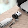 Adaptera adaptera ligzda no USB-C spraudņa uz USB melna