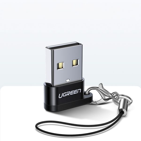 Adaptera adaptera ligzda no USB-C spraudņa uz USB melna