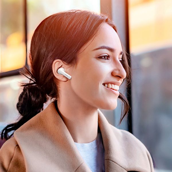 Bluetooth bezvadu austiņas TWS ANC WS106 HITUNE T3 White White