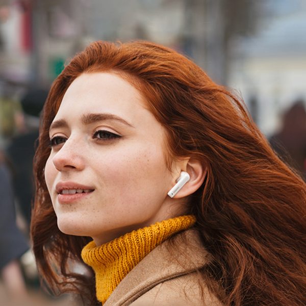 Bluetooth bezvadu austiņas TWS ANC WS106 HITUNE T3 White White