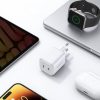 Ātrs GAN 2X USB-C 45W QC PD baltais lādētājs