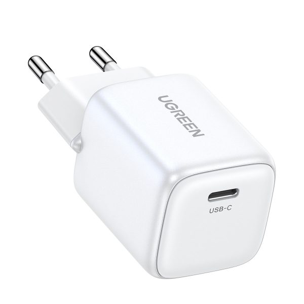 Ātrs GAN 1X USB-C 30W PD Nexode Minia Biała lādētājs