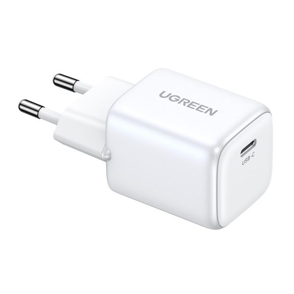 Ātrs GAN 1X USB-C 30W PD Nexode Minia Biała lādētājs